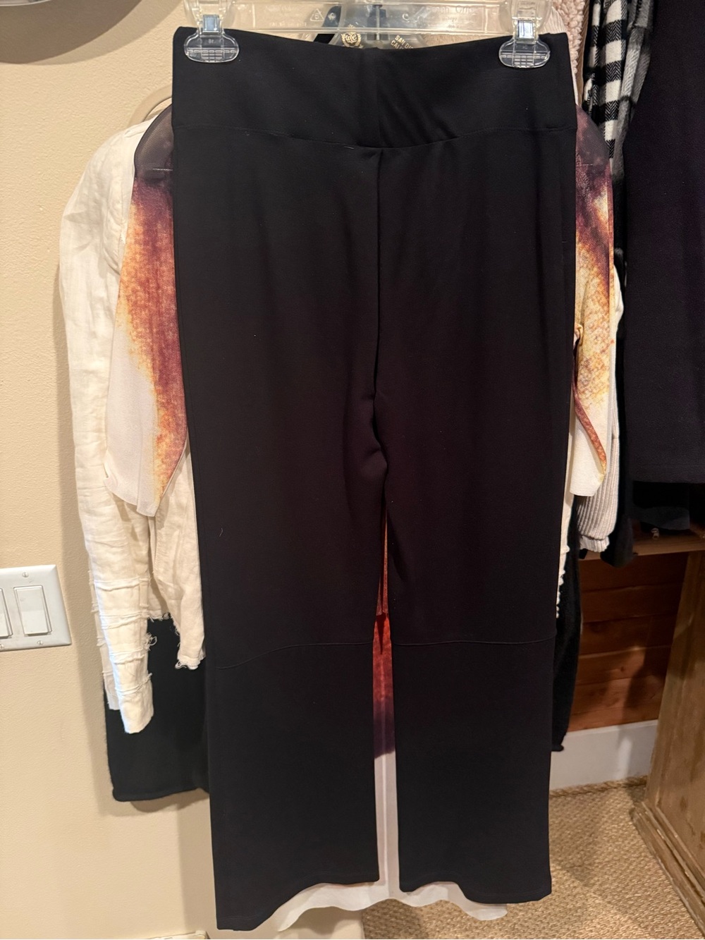 Max Studio Black Wide-Leg Ponte Pants
